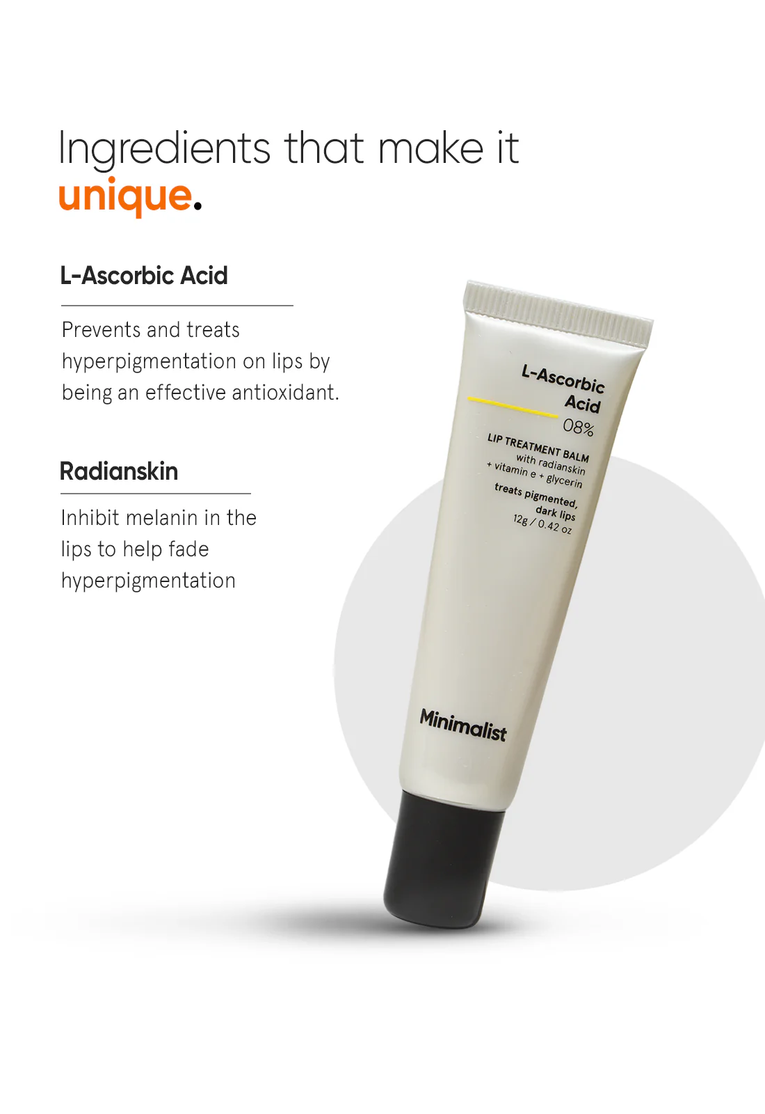 L-Ascorbic Acid 8% Lip Treatment Balm - Image 4