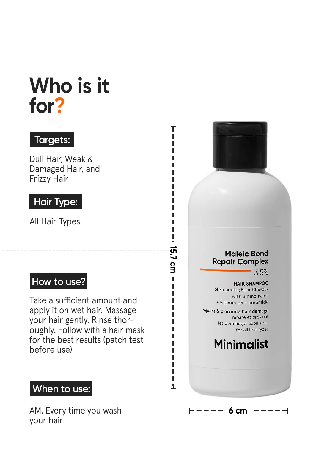 Maleic Bond Repair Complex 3.5% Hair Shampoo - Image 3