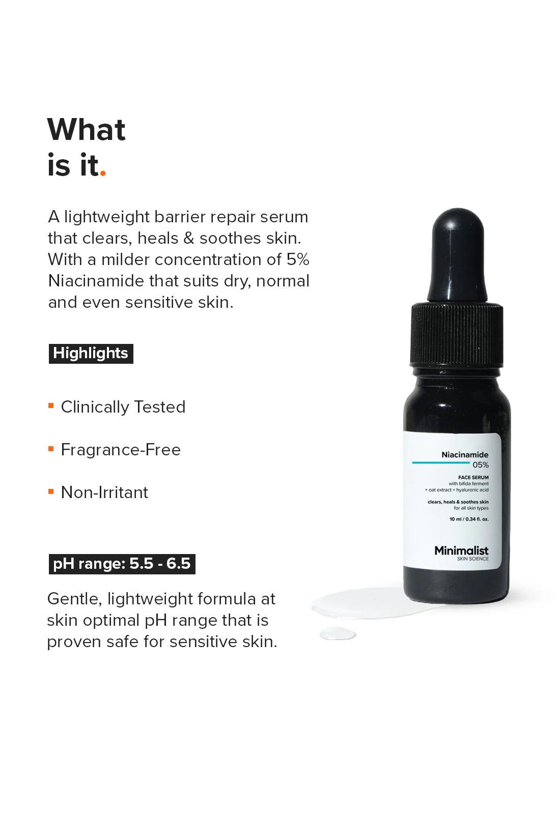 Niacinamide 5% Face Serum 10ml - Image 3
