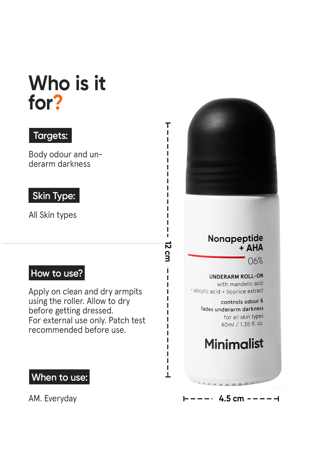 Nonapeptide + AHA 6% Underarm Roll-On - Image 3